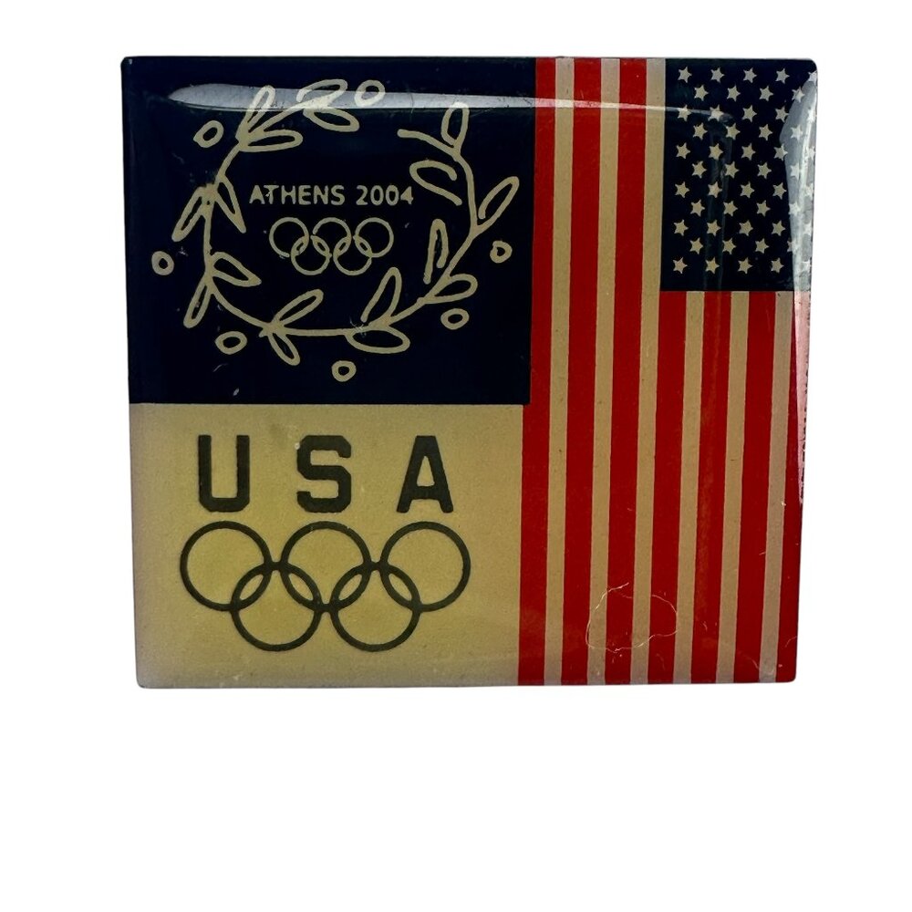 Athens Greece Olympics Pin USA Competition Games Vintage Hat Lapel Tie Tack 2004